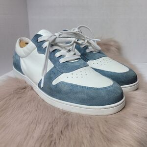 Harrys of London Men's ACEN APPA, WHITE Blue Sneaker Shoes Size 10.5